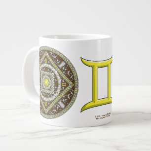 Taza De Café Gigante Gemini Mandala Specialty Mug