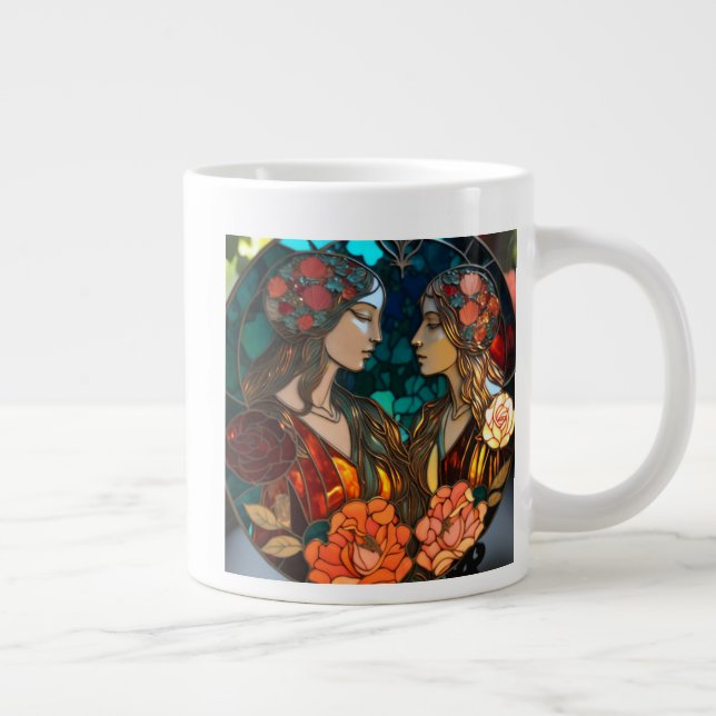 Taza De Café Gigante Gemini Zodiac (Derecha)