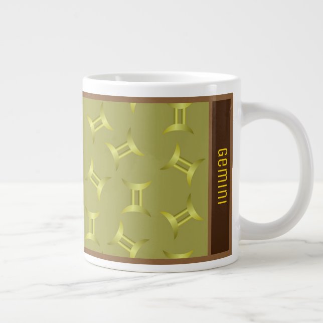 Taza De Café Gigante Gemini Zodiac Specialty Mug (Derecha)