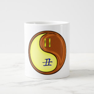 Taza De Café Gigante Géminis y Buey de Madera