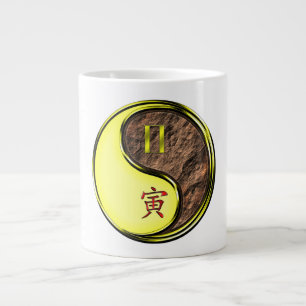 Taza De Café Gigante Géminis y Tigre de Tierra