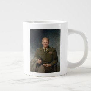 Taza De Café Gigante General Dwight Eisenhower Retrato pintado de 5 est