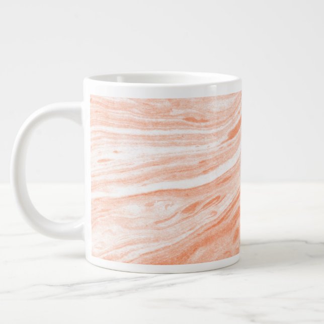 Taza De Café Gigante Gentle Naranja Marble Stone (Izquierda)