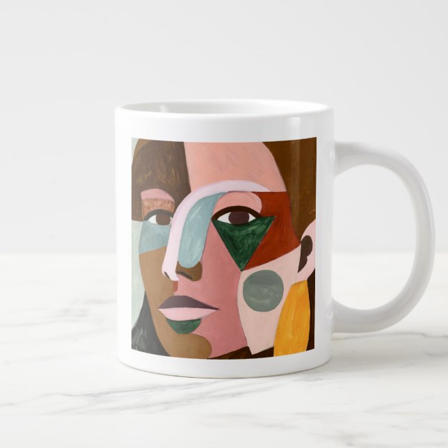 Taza De Café Gigante Geo Face (Derecha)