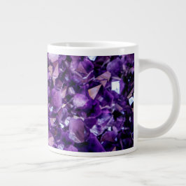 Taza De Café Gigante Geode Gemstone Purple Amethyst Crystal Febrero