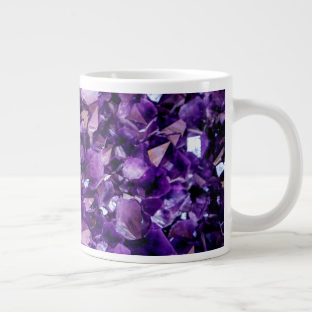 Taza De Café Gigante Geode Gemstone Purple Amethyst Crystal Febrero (Derecha)