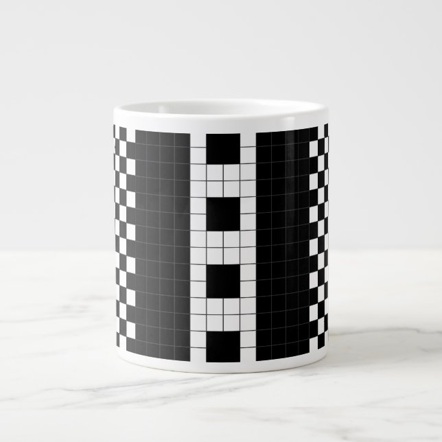 Taza De Café Gigante Geometría de la placa de metro RL90 (Frente)