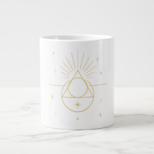 Taza De Café Gigante Geometría de Luz ✨ Sacred Golden Geometry Design