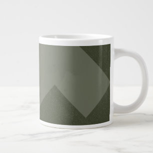 Taza De Café Gigante Geometric Moss Green Modern Mug