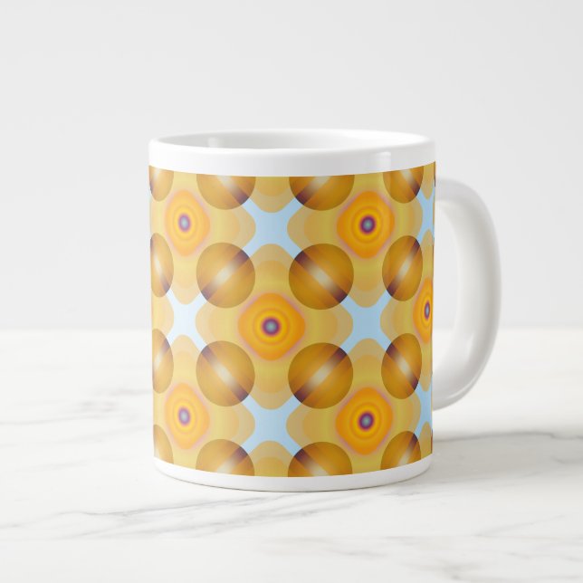Taza De Café Gigante Geométrico amarillo inusual (Derecha)