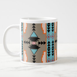 Taza De Café Gigante Geométrico tribal azteca