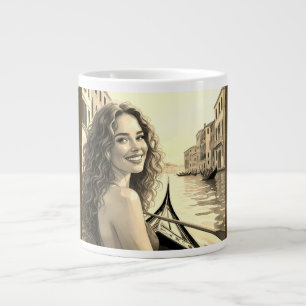 Taza De Café Gigante Getaway romántico, amor y Venecia
