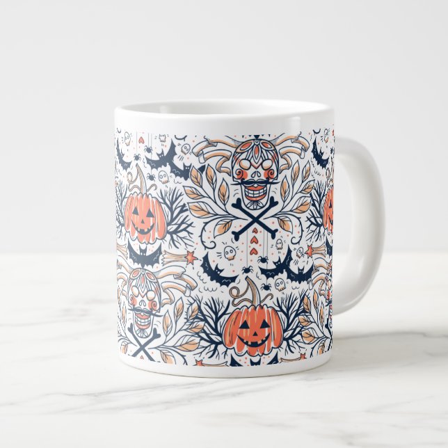 Taza De Café Gigante Ghosts & Gourds Coffee Mug (Derecha)
