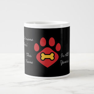 Taza De Café Gigante Giant Mug Animal Paw Print