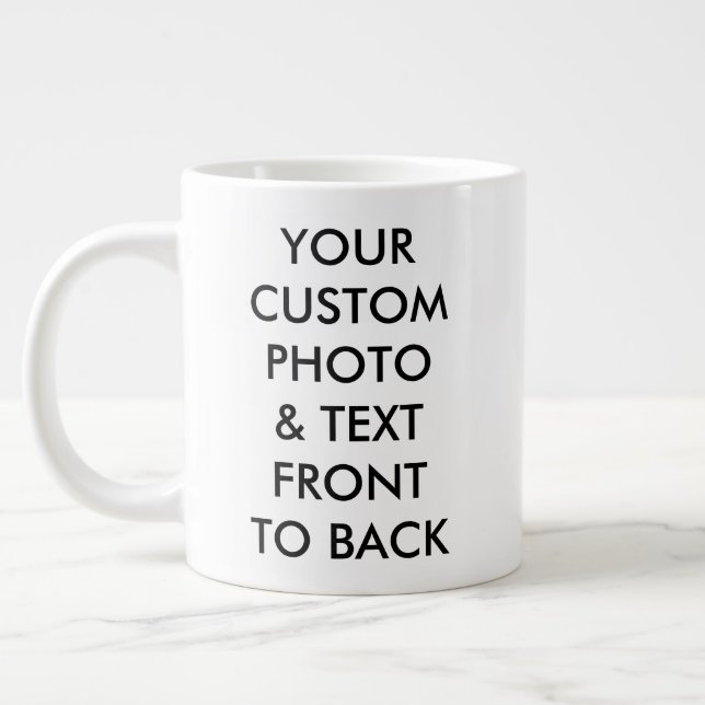 Taza De Café Gigante GIGANTE DE FOTOS personalizado JUMBO MUG 20oz (Izquierda)