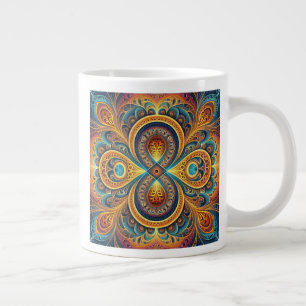 Taza De Café Gigante Gigante del arte fractal del café Coffee Mug