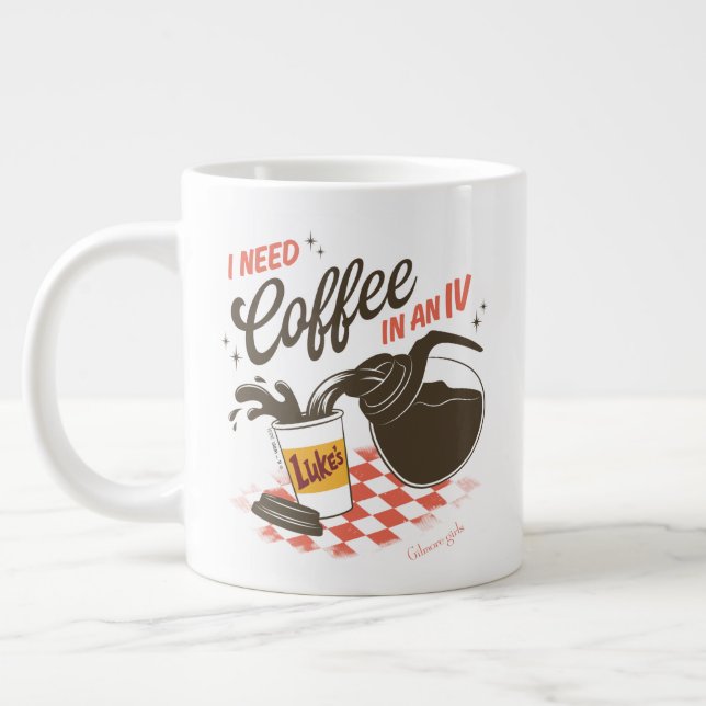 Taza De Café Gigante Gilmore Girls Luke’s Coffee IV Quote (Izquierda)