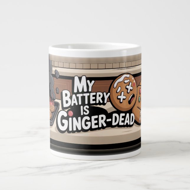 Taza De Café Gigante Ginger-Dead Battery (Frente)