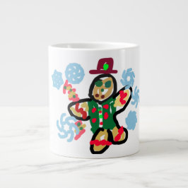 Taza De Café Gigante Gingerbread man dance