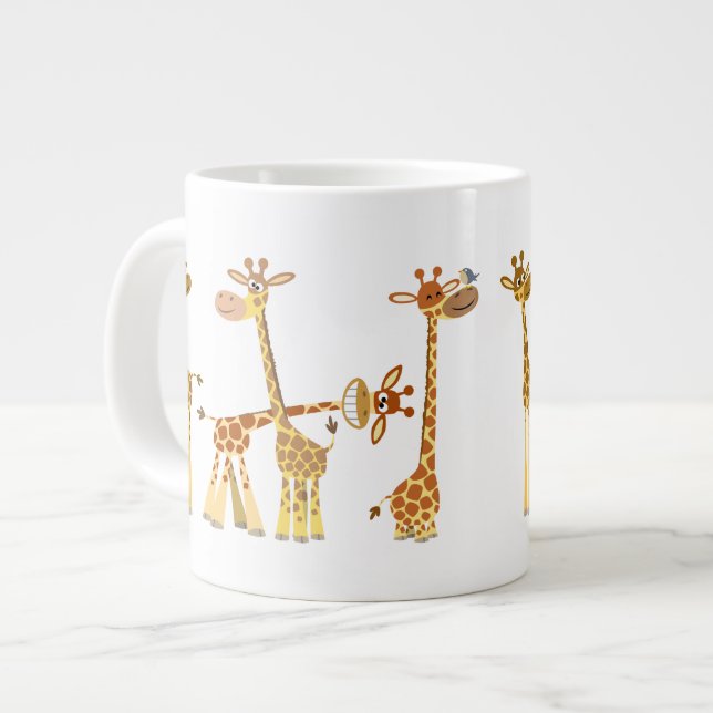 Taza De Café Gigante Giraffes personalizados: La peluca del Jumbo (Izquierda)