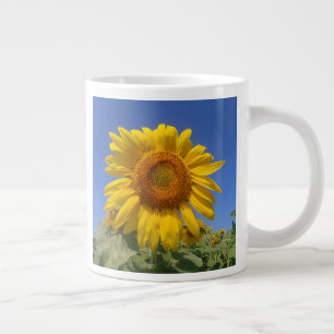 Taza De Café Gigante Girasol Amarillo Y Cielo Azul