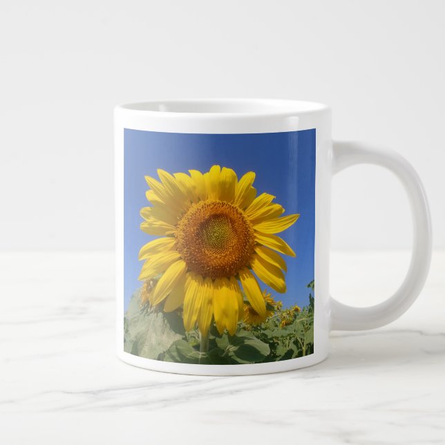 Taza De Café Gigante Girasol Amarillo Y Cielo Azul (Derecha)