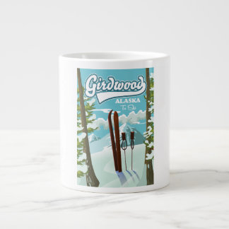 Taza De Café Gigante Girdwood Alaska a esquiar