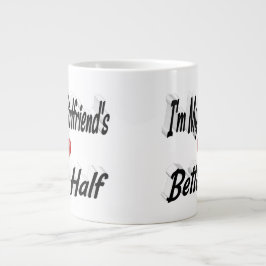 Taza De Café Gigante Girlfriend cita texto negro