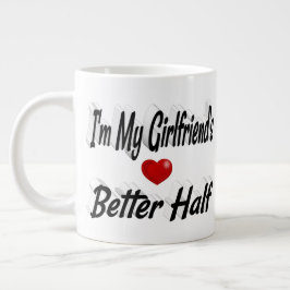 Taza De Café Gigante Girlfriend cita texto negro