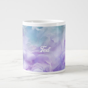 Taza De Café Gigante Giro de nubes azul y púrpura