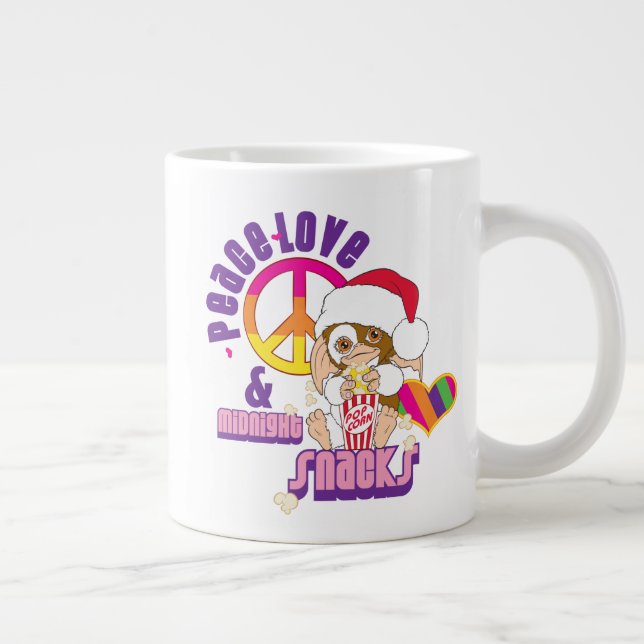 Taza De Café Gigante Gizmo | Amor por la Paz y Aperitivos Medianeros (Derecha)