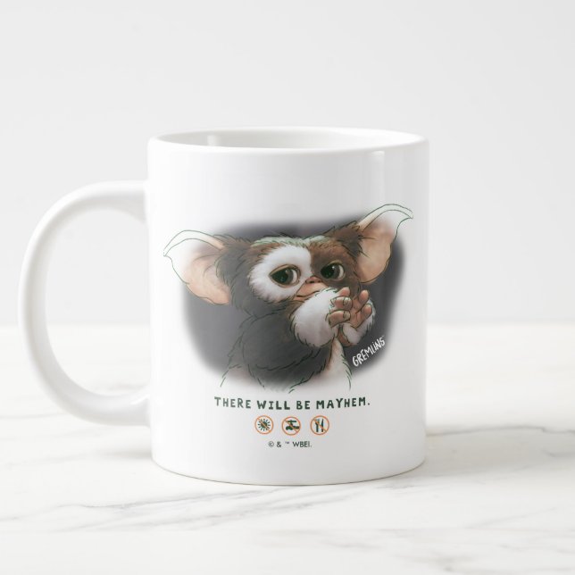 Taza De Café Gigante Gizmo There Will Be Mayhem (Izquierda)