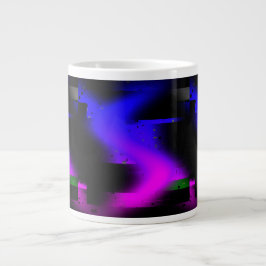 Taza De Café Gigante Glitch Plasma Black