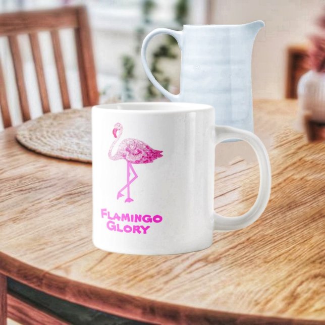Taza De Café Gigante Gloria de Flamingo (Enjoy sipping your favorite beverage, from your Flamingo Glory Giant Coffee Mug!)