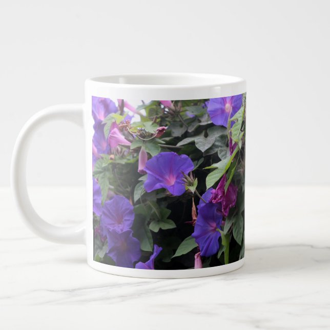 Taza De Café Gigante Glorias de primavera en azul (Izquierda)