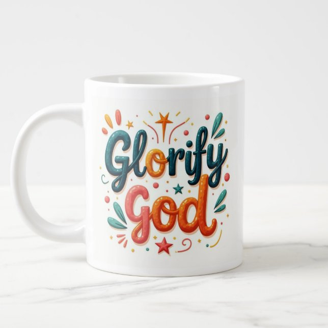 Taza De Café Gigante Glorificar a Dios (Izquierda)