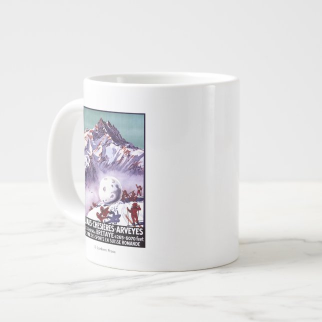 Taza De Café Gigante Gnomos traviesos que hacen el poster gigante de la (Izquierda)