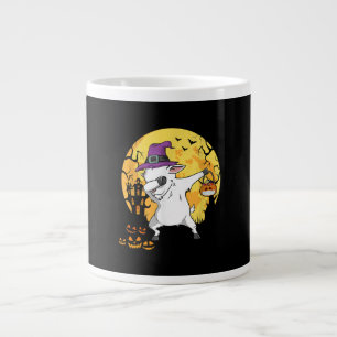 Taza De Café Gigante Goat Dabbing Witch Pumpkin Funny Dog Halloween