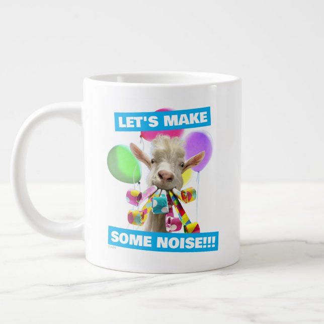Taza De Café Gigante Goat with Party Blowers (Izquierda)