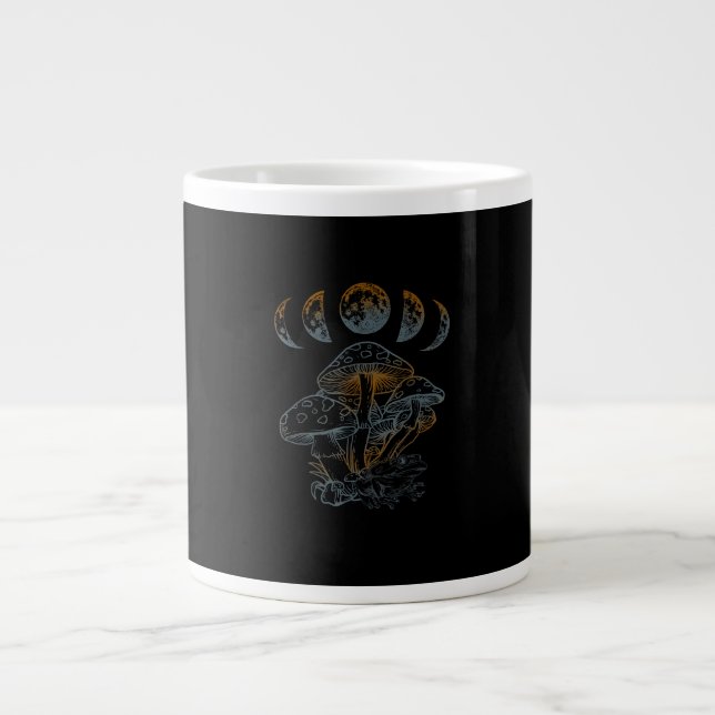 Taza De Café Gigante Goblincore Aesthetic Academia Cottagecore Mushroom (Frente)