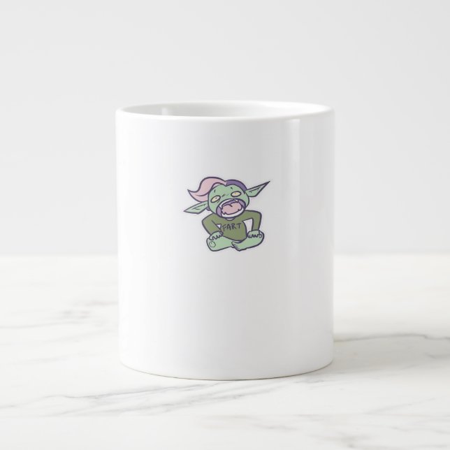 Taza De Café Gigante Goblincore Fart Goblin Clásico (Frente)