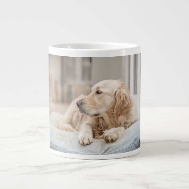 Taza De Café Gigante Golden Retriever (Frente)