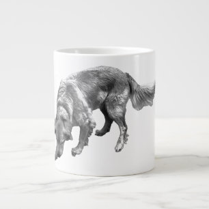 Taza De Café Gigante Golden Retriever con expresión juguetona