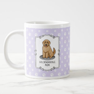 Taza De Café Gigante Goldendoodle Mom Doodle Mom (rojo dorado)