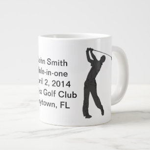 Taza De Café Gigante Golf Agujero-en-uno personalizable de la
