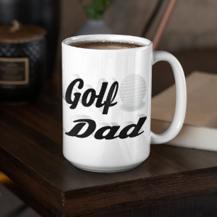 Taza De Café Gigante Golf Dad medio texto Giant Coffee Mug