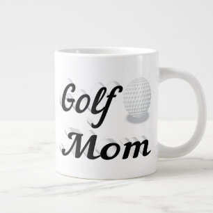 Taza De Café Gigante Golf Mamá medio texto Café gigante Mug