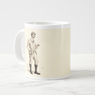 Taza De Café Gigante Golfer de época con tubería de tabaco y botas