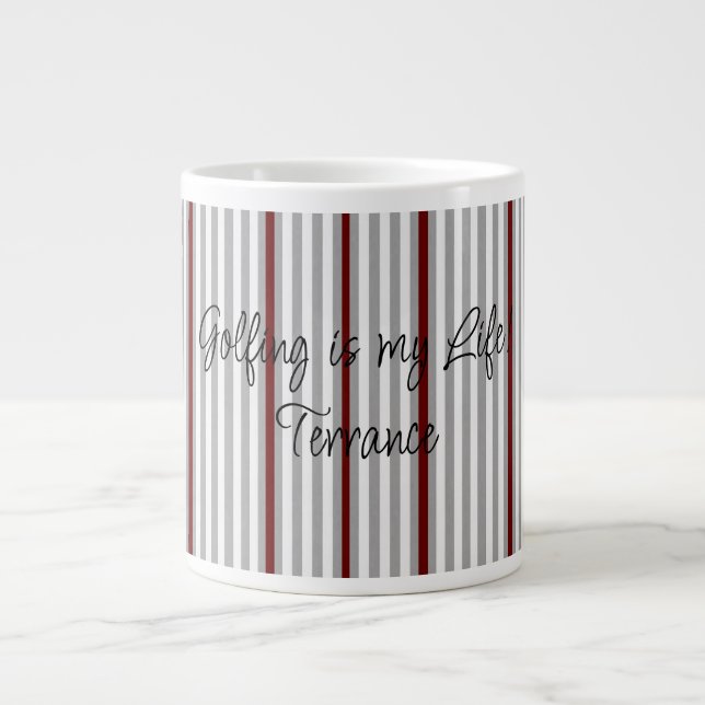 Taza De Café Gigante ¡Golfers Mug, el golf es mi vida! (Frente)