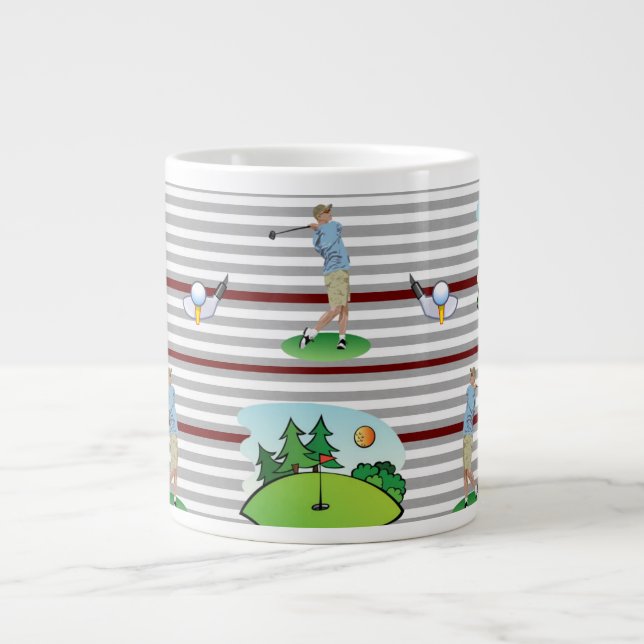 Taza De Café Gigante ¡Golfers Mug, el golf es mi vida! (Frente)